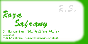 roza safrany business card